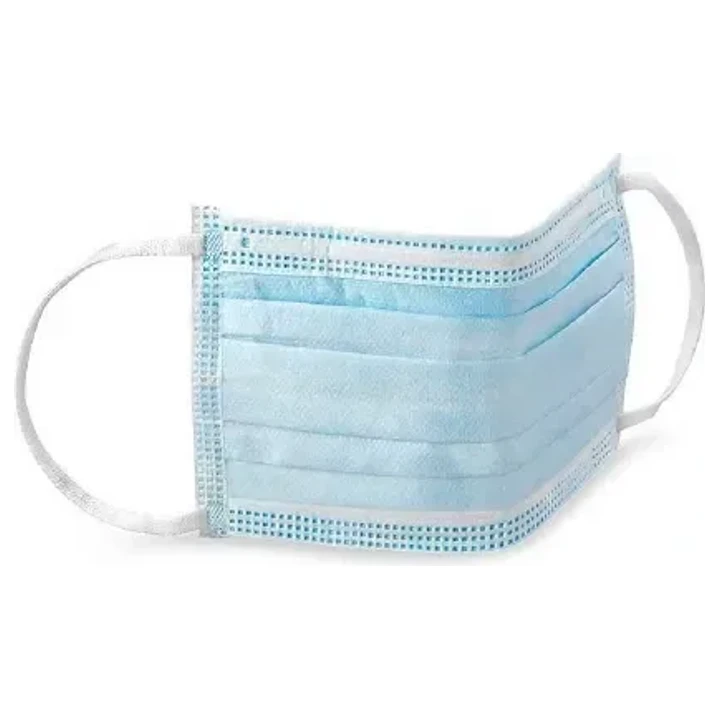 Mascarilla Médica Desechable Quirurgica 3 Capas Celeste con Elastico